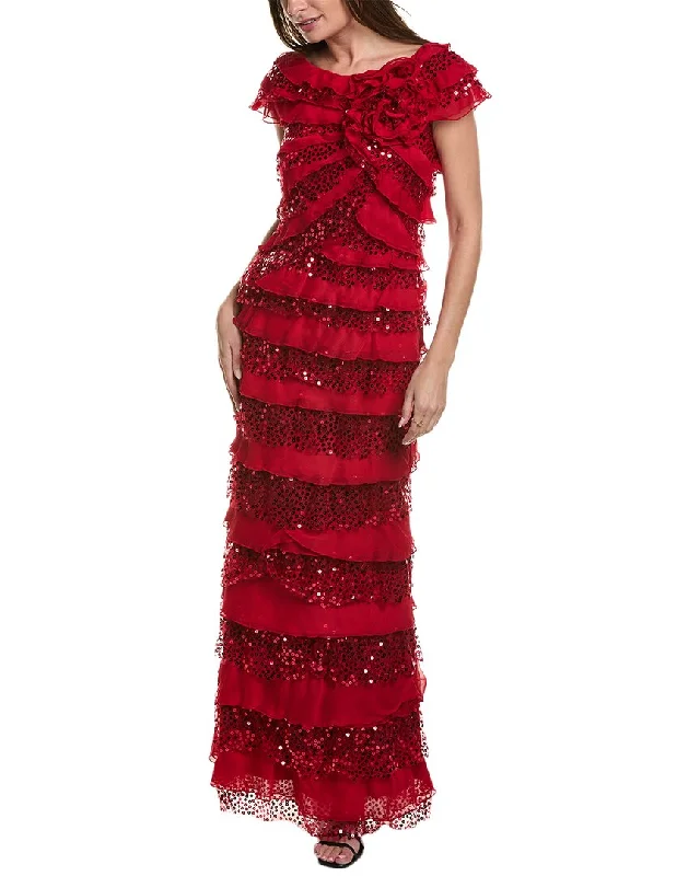 Lowest Prices Tadashi Shoji Tiered Gown