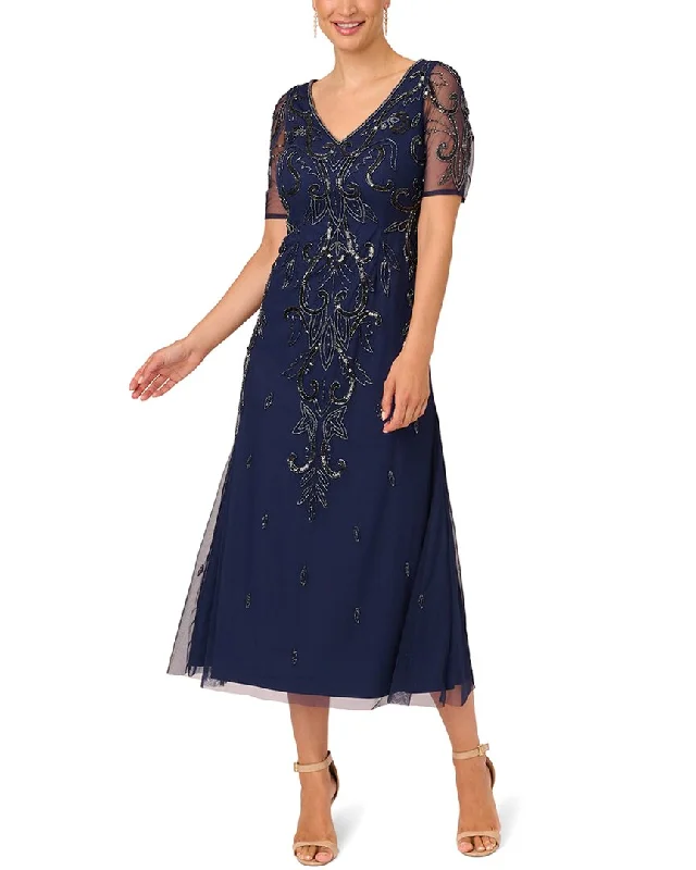 Early Access Adrianna Papell Mermaid Lace Midi Dress