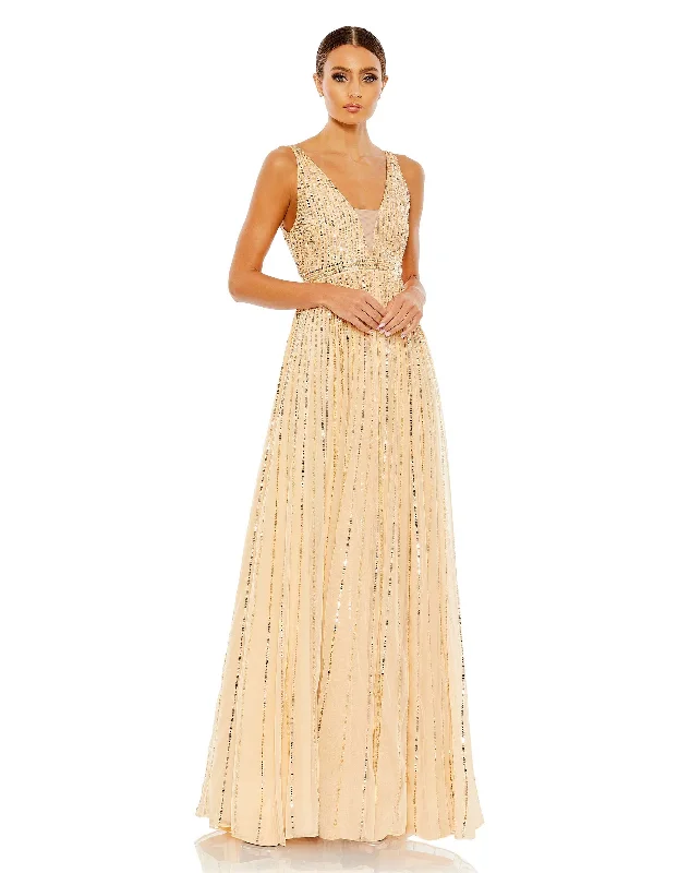 Special Offer V Neck Gown