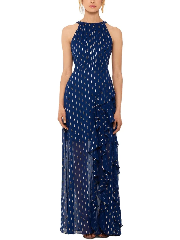 Price Cut Womens Ruffle Polka Dot Formal Dress
