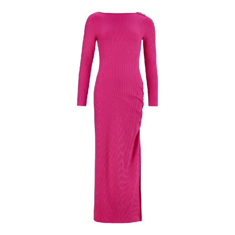 New Markdowns ARIELLA PINK BOATNECK MAXI BODYCON DRESS