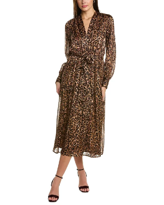 Don’t Miss Out Anne Klein Soft V-Neck Tiered Midi Dress