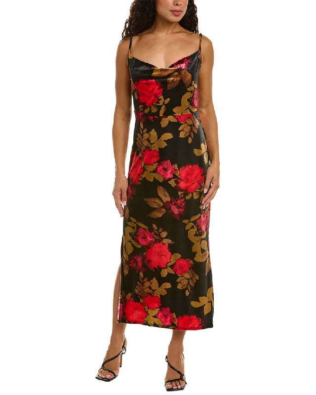 Crazy Savings Taylor Printed Stretch Velvet Midi Dress