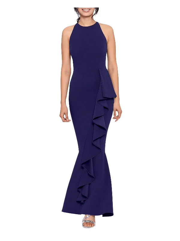 Customer Appreciation Sale Womens Cascade Ruffle Mermaid Evening Dress