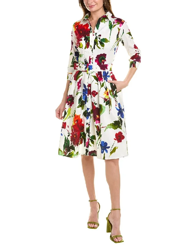 Discount Mania Samantha Sung Audrey 1 3/4-Sleeve Shirtdress