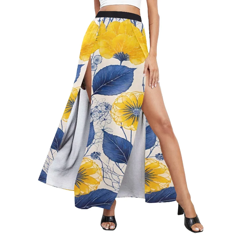 Deep Discounts Women's High Slit Long Beach Dress (S40)