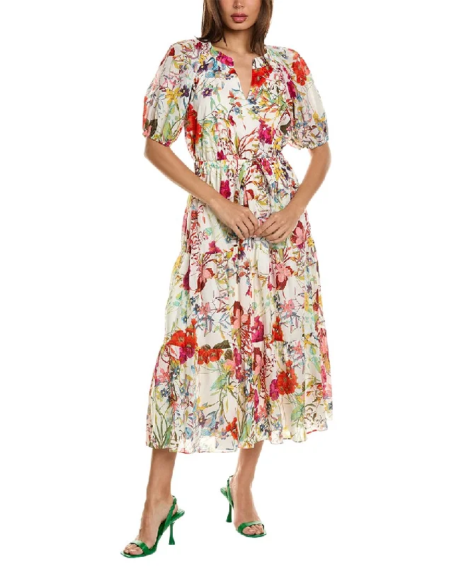 Closeout Sale Anne Klein Puff Sleeve Midi Dress