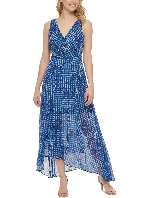 Price Meltdown Womens Printed Long Wrap Dress