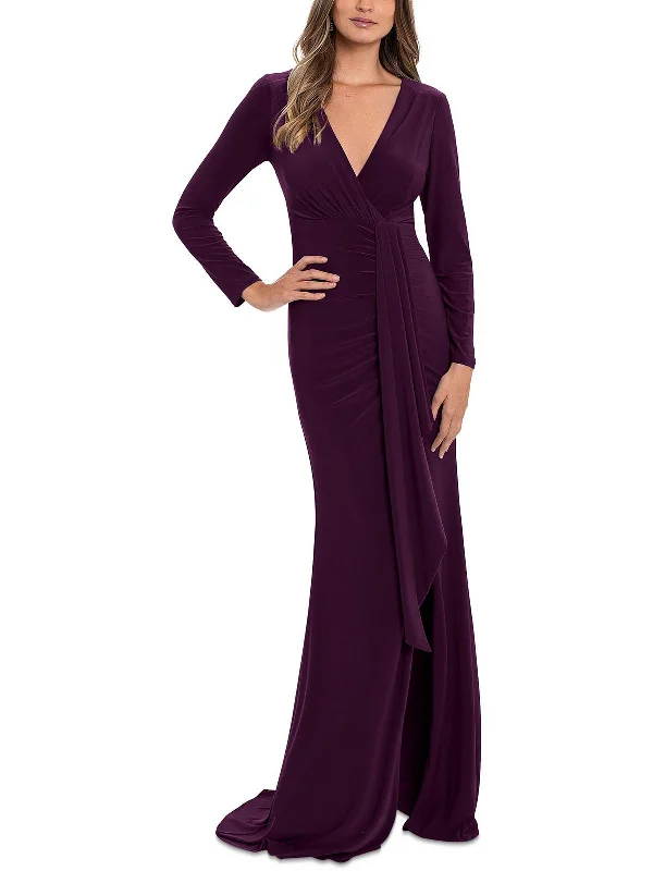 Special Discount Womens Ruched Long Evening Dress