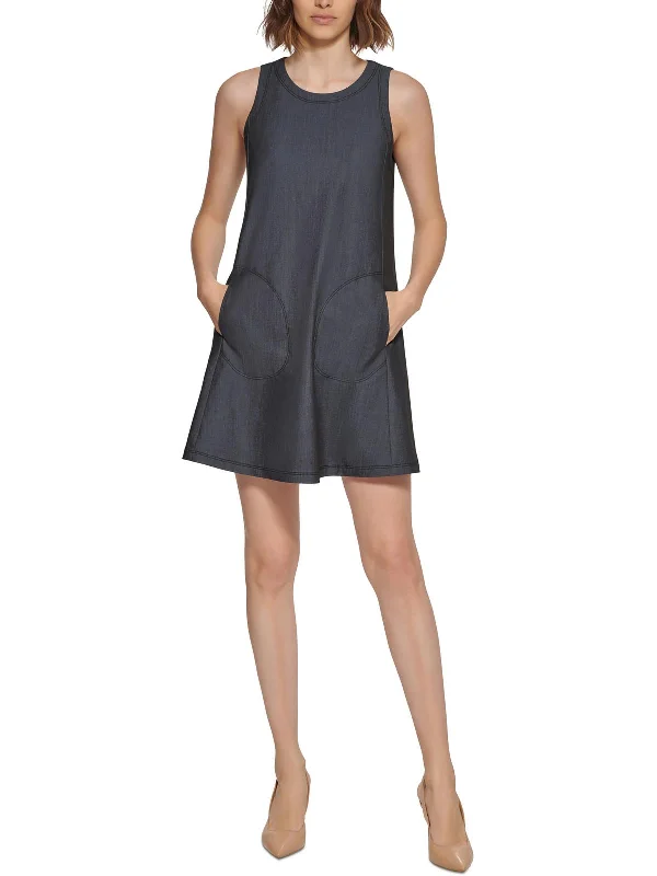 Great Bargains Petites Womens Sleeveless Short Mini Dress