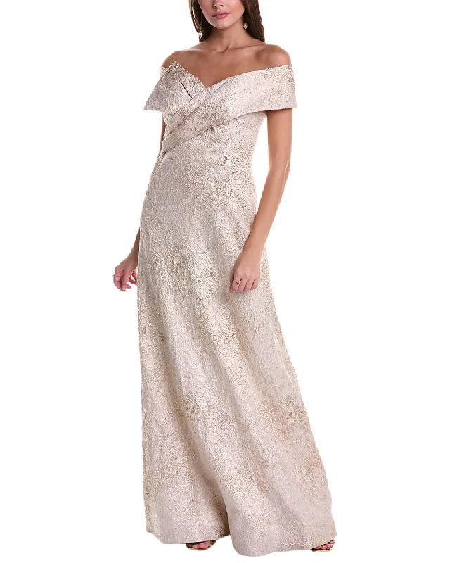 Now or Never Teri Jon by Rickie Freeman Jacquard Gown