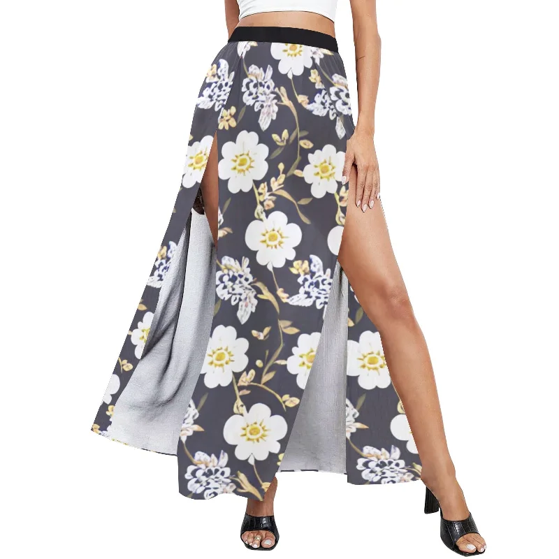 Instant Discount Women's High Slit Long Beach Dress (S40)