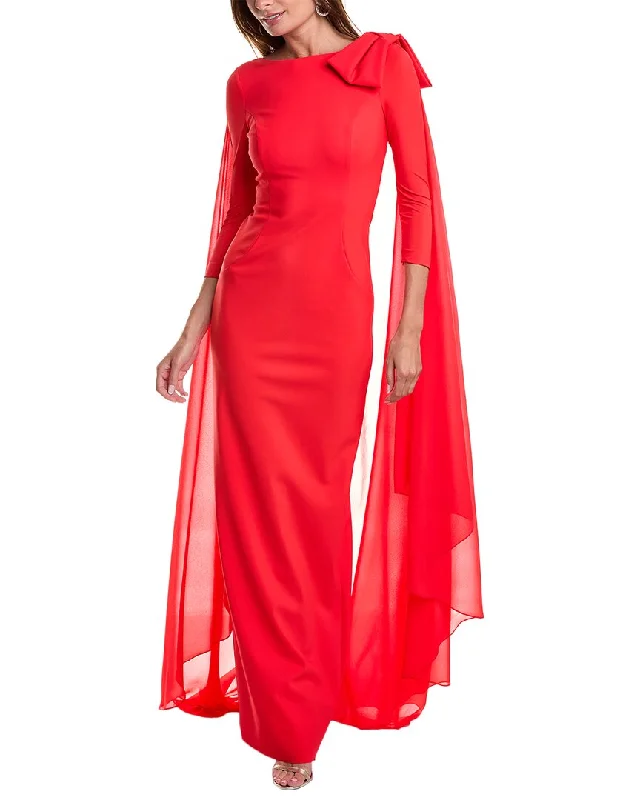 While Supplies Last Teri Jon by Rickie Freeman Scuba Column Gown