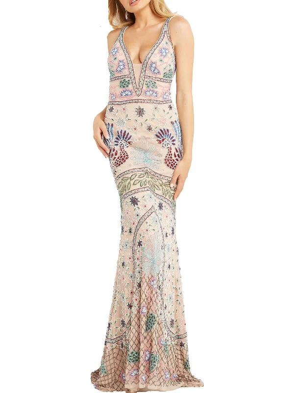 YEAR-End Sale Womens Beaded Long Evening Dress