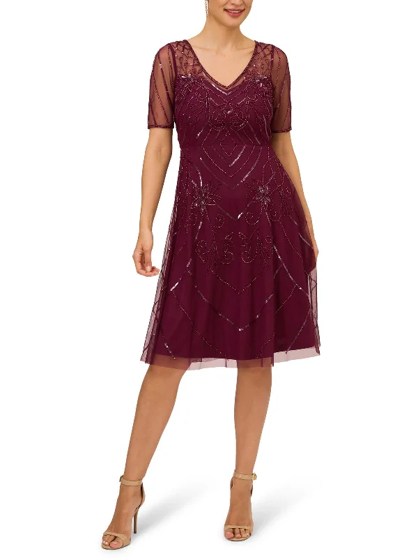 Fantastic Deals Womens Sequin Beaded Cocktail And Party Dress