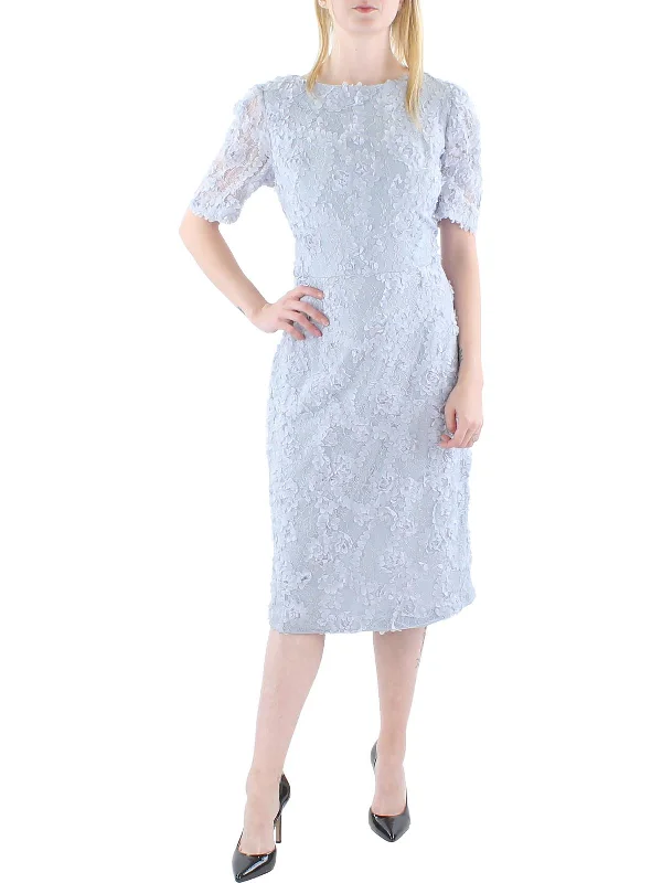 Buy Now Womens Lace Midi Sheath Dress