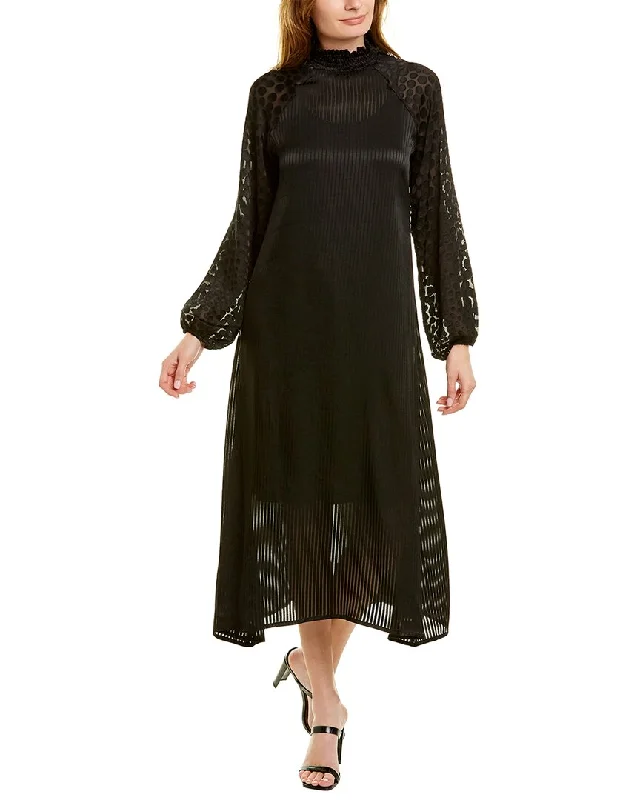 Midnight Madness HOST&VAR Pink Cadillac High Neck Midi Dress