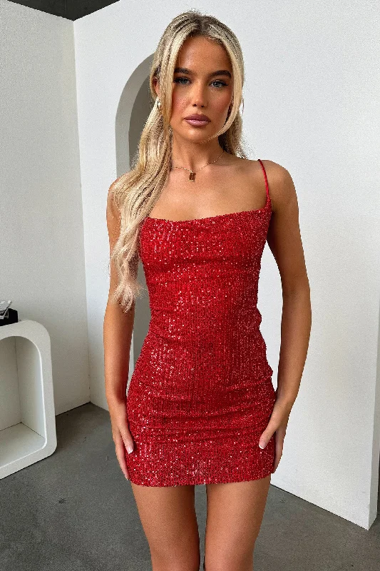 Clearance Event Linden Dress - Red