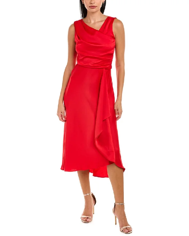 Deal Alert Taylor Satin Crepe Midi Dress