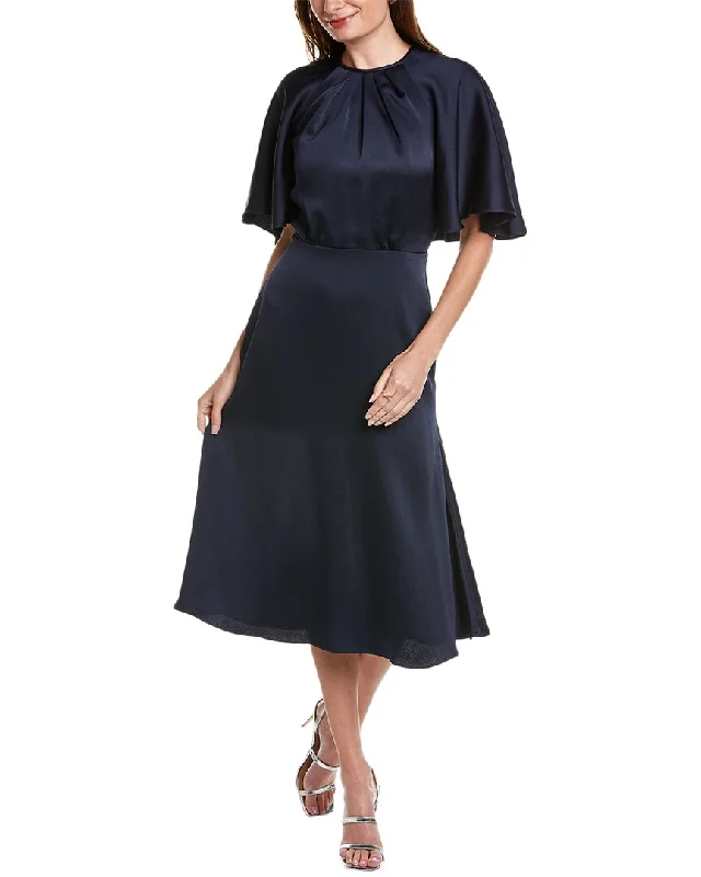 Unmissable Offer Teri Jon by Rickie Freeman Cape Sleeve Midi Dress