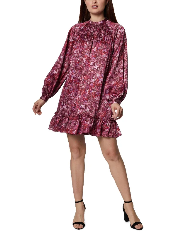 Final Markdown Womens Floral Print Knee Length Shift Dress