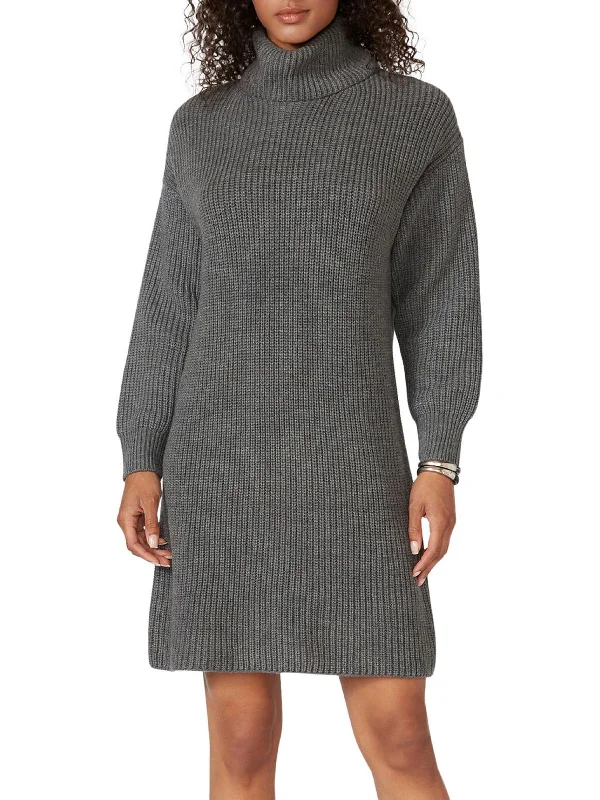Buy More, Save More Blue Ice Womens Cowl Neck Mid Calf Sweaterdress