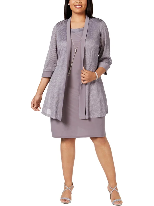 Exclusive Savings Plus Womens Jacket Evening Two Piece Dress