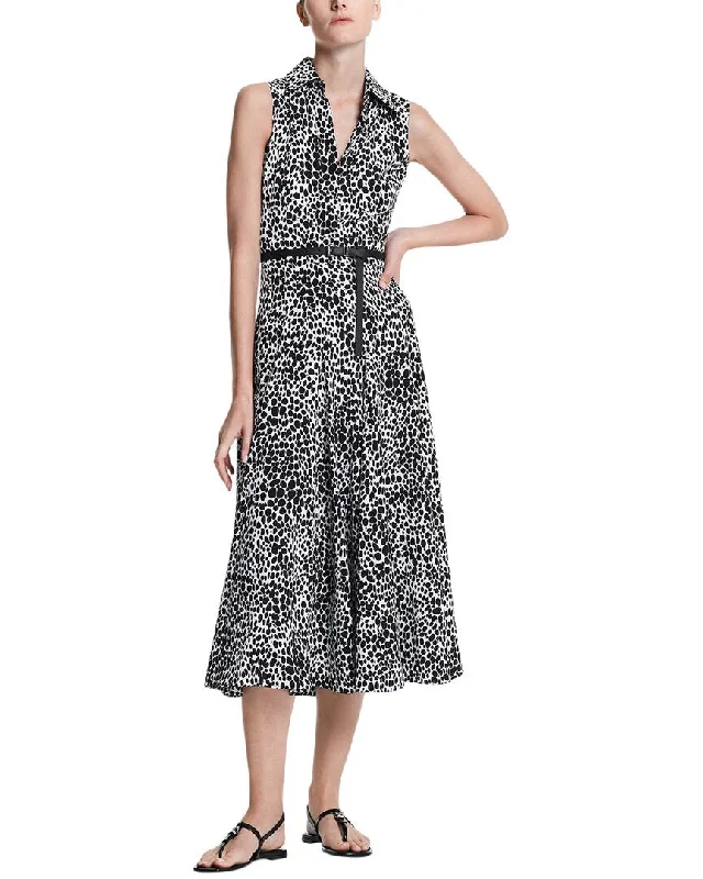 Online Exclusive Michael Kors Ocelot Silk Shirtdress