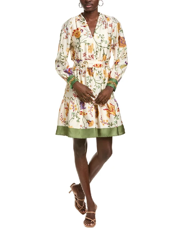 Bonus Savings Anne Klein Soft V-Neck Tiered Mini Dress