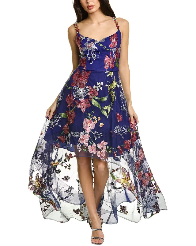 Today’s Deal Marchesa Notte Floral Embroidered Gown