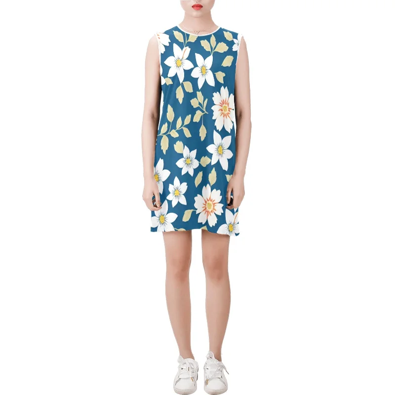 Today's Special Sleeveless Round Neck Shift Dress (Model D51)