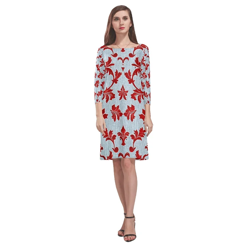 Don't Wait Women's Loose Round Neck Dress (Model D22)