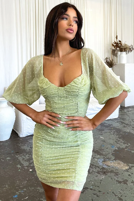 Early Bird Discount Stacey Dress - Green