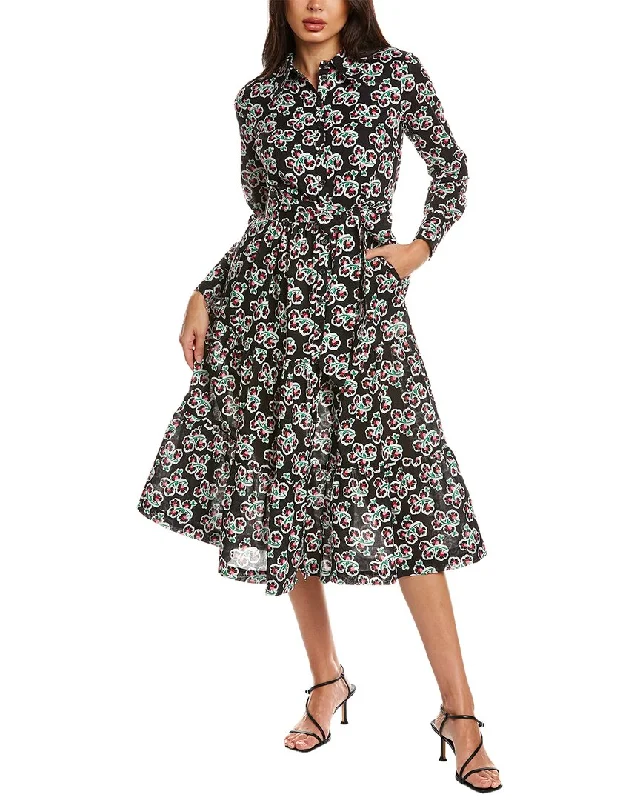 Final Markdown Boden Tiered Maxi Shirt Dress