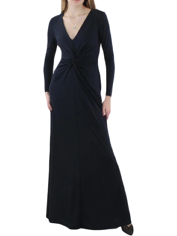 Instant Discount Womens V Neck Long Evening Dress