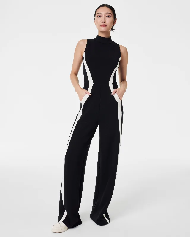 Special Price SPANX® AirEssentials Mockneck Striped Track Jumpsuit