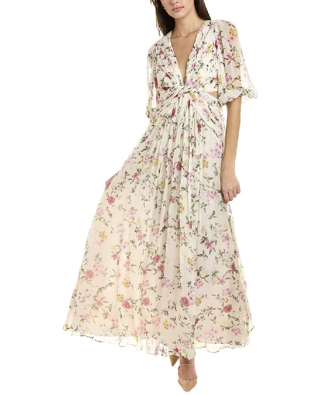 Fantastic Offers ML Monique Lhuillier Twisted Chiffon Gown