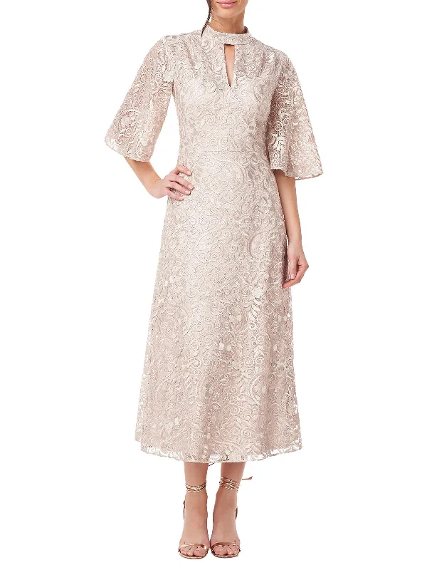 Fantastic Deals Angela Womens Keyhole Midi Cocktail and Party Dress
