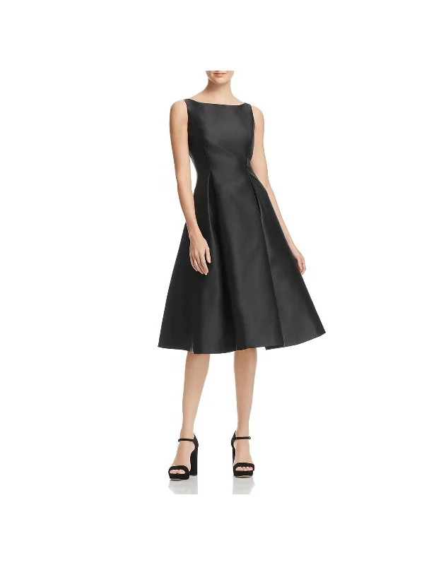 Super Sale Womens Satin Pleated Evening Dress