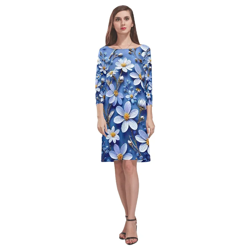 Mega Sale Women's Loose Round Neck Dress (Model D22)
