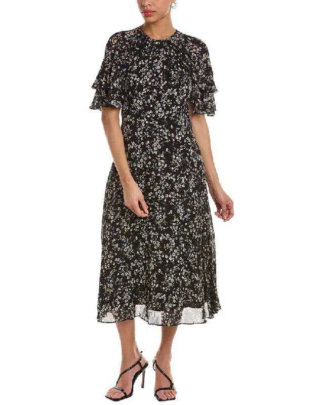 Seasonal Clearance Teri Jon by Rickie Freeman Floral Midi Dress