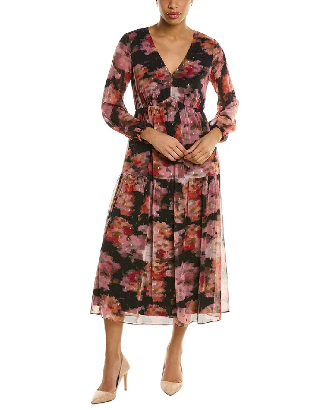 Final Sale Adrianna Papell Chiffon Midi Dress