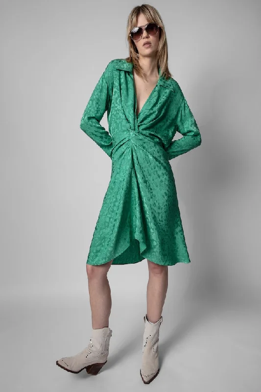 Super Deal Rozo Silk Dress