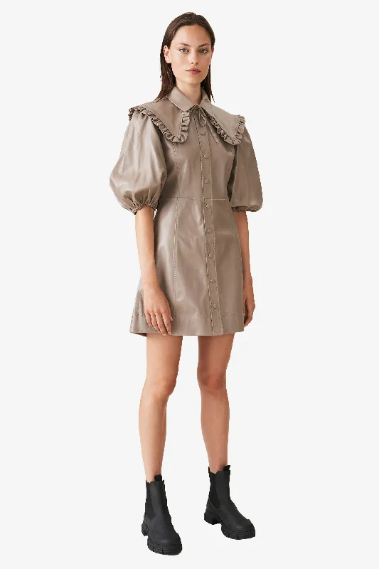 Limited Stock Lamb Leather Mini Dress