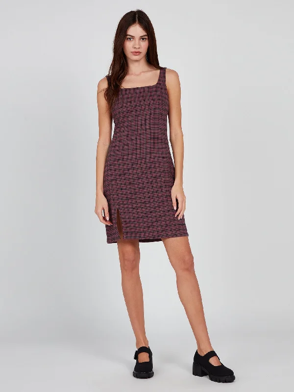 Super Bargain Chicheck Urself Dress - Eggplant
