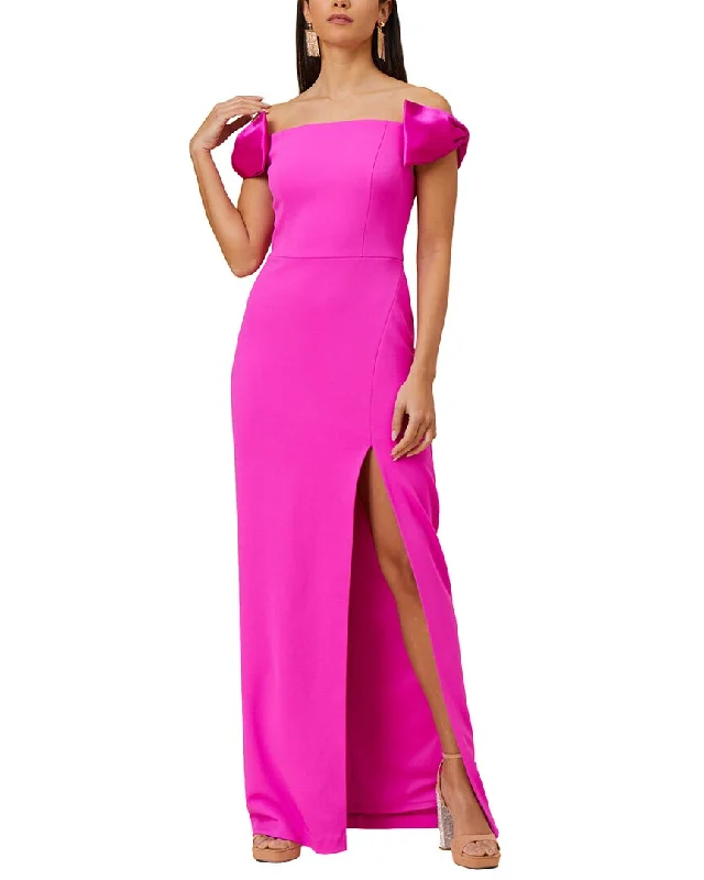 Extra Savings Aidan Mattox Stretch Crepe Column Gown