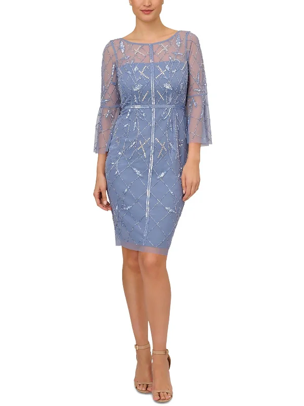 Amazing Deals Womens Beaded Short Sheath Dress