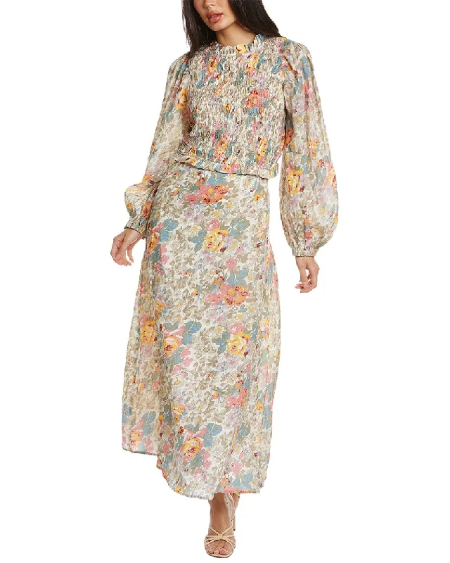 Online Only SEA NY Ines Floral Smocked Dress