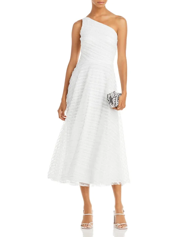 Exclusive Offers Womens One Shoulder Calf Midi Dress