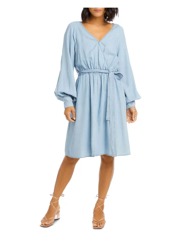 Crazy Savings Womens Faux Wrap V Neck Wrap Dress